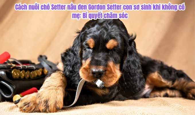 Cách nuôi chó Setter nâu đen Gordon Setter con sơ sinh khi không có mẹ: Bí quyết chăm sóc